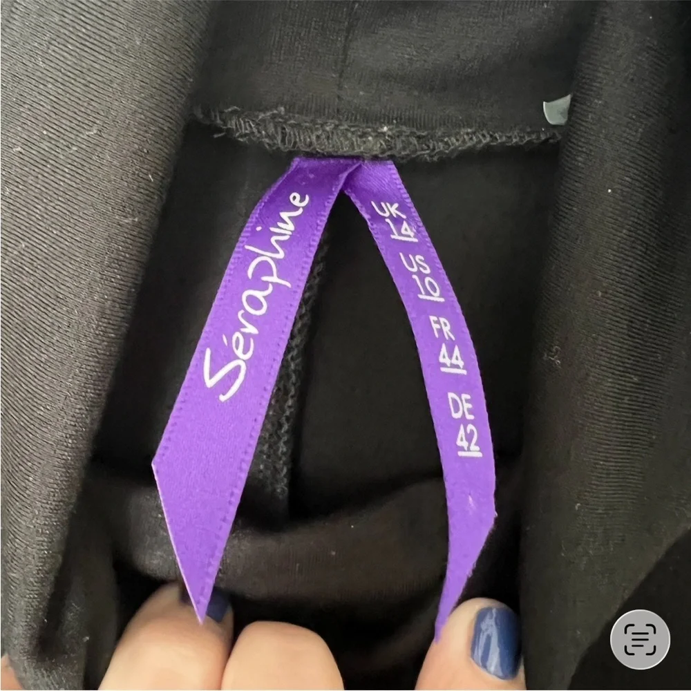 Seraphine Black Maternity Dress ASO Kate Middleton Vanessa Style 10 baby bump - Picture 4 of 5